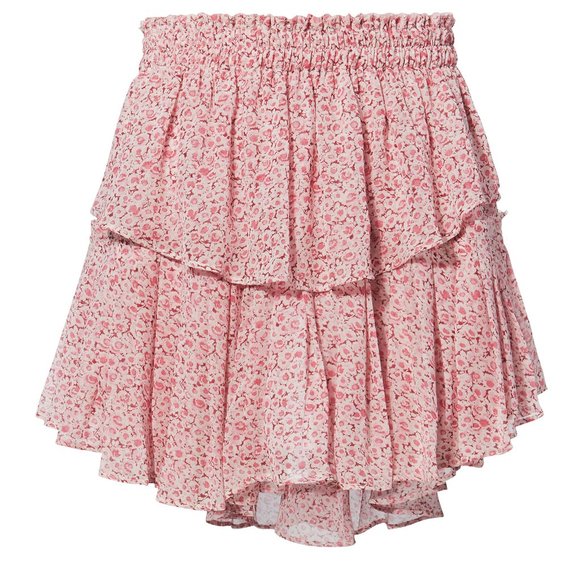 loveshackfancy • pink ruffle mini skirt floral - Picture 2 of 8
